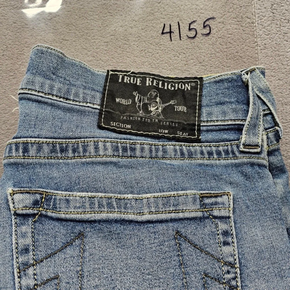 True Religion Rocco Relaxed Skinny Mens Size 34 Blue Jeans Stretch Denim Casual
